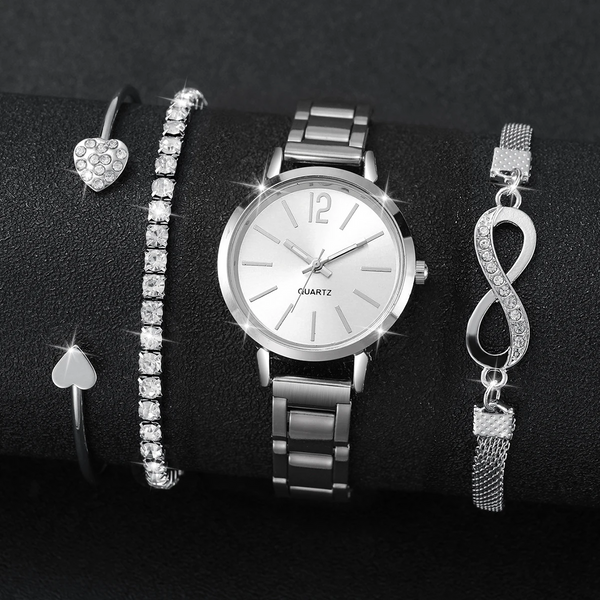 Coffret 4 pcs – ساعة وأساور