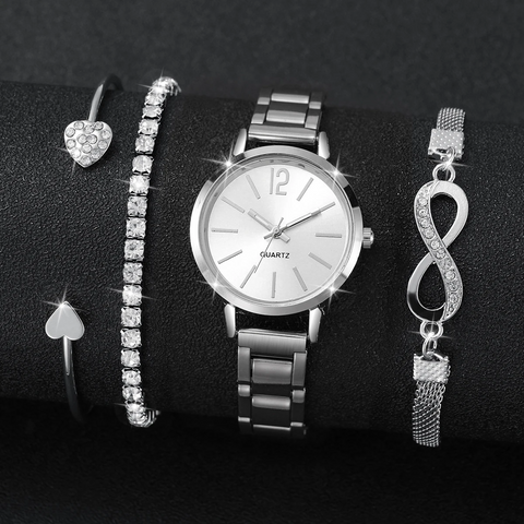 Coffret 4 pcs – ساعة وأساور