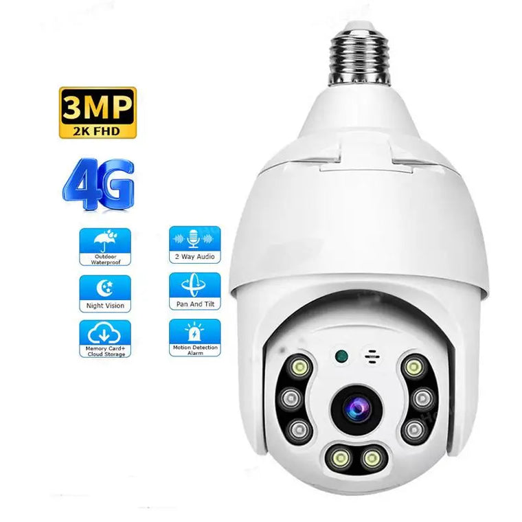 Caméra Ampoule 4G 360° HD