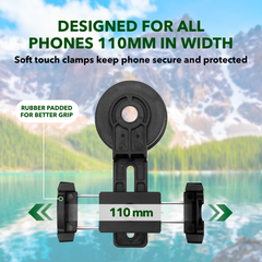 Monocular Adjustable Phone Mount For Starscope Monocular - Perfect View, Secure and Steady